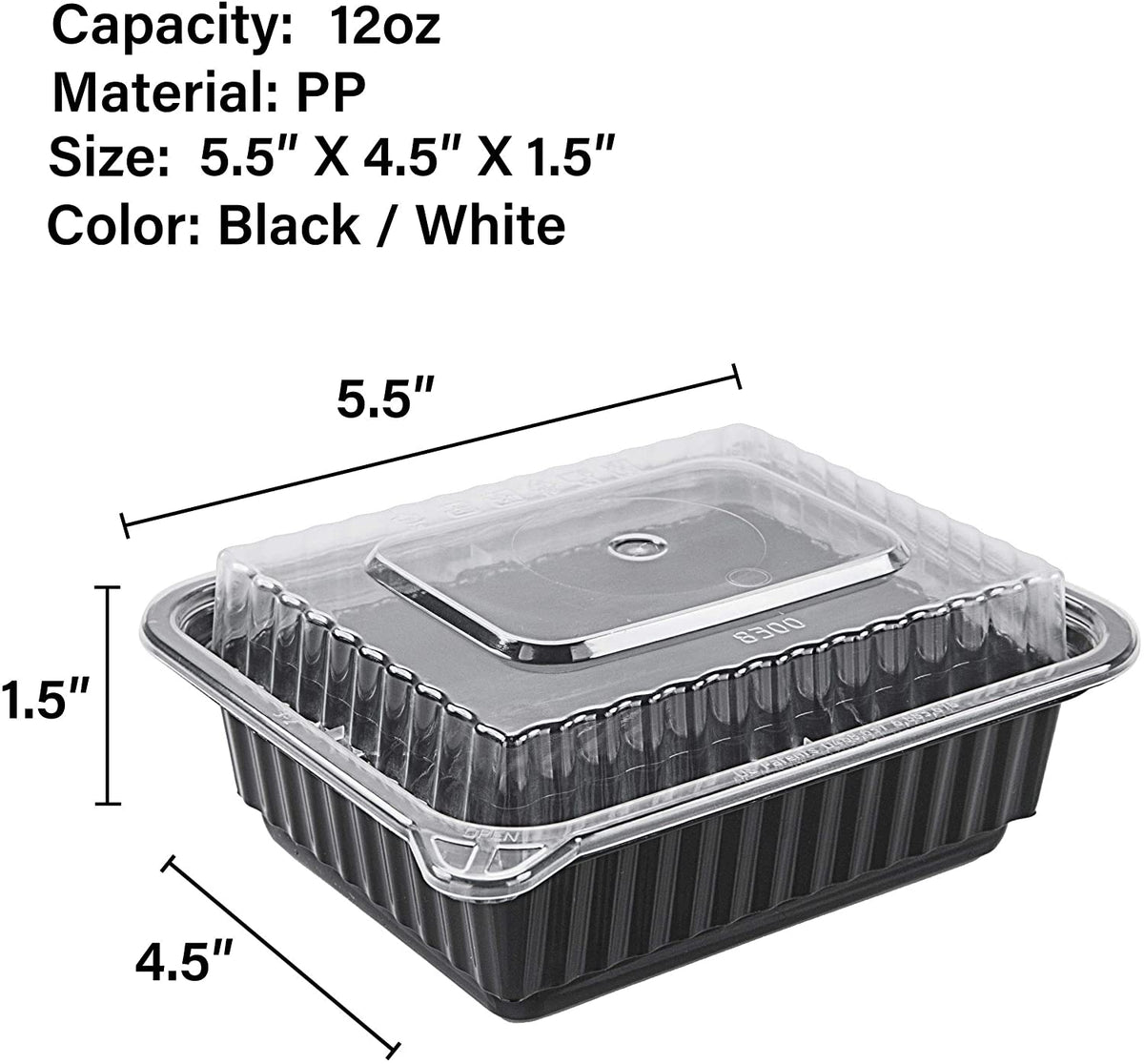 CTC-008] 1 Compartment Rectangular Meal Prep Container with Lids - 28 – CTC  Packaging