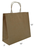 [CTC113] Paper Carry Bags With Secure Sealing Tape - 10" x 7" x 12" (100/150/200/250 Pack)