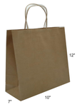 [CTC113] Paper Carry Bags With Secure Sealing Tape - 10" x 7" x 12" (100/150/200/250 Pack)
