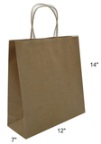 [CTC116] Paper Carry Bags With Secure Sealing Tape - 12" x 7" x 14" (100/150/200/250 Pack)