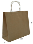 [CTC117] Paper Carry Bags With Secure Sealing Tape - 13" x 7" x 13" (100/150/200/250 Pack)