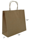 [CTC117] Paper Carry Bags With Secure Sealing Tape - 13" x 7" x 13" (100/150/200/250 Pack)