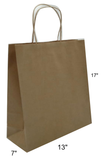 [CTC115] Paper Carry Bags With Secure Sealing Tape - 13" x 7" x 17" (100/150/200/250 Pack)