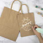 [CTC118] Paper Carry Bags With Secure Sealing Tape - 14" x 9.5" x 15.3" (100/150/200/250 Pack)
