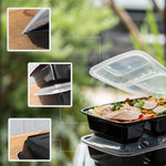[CTC-8228] 2 Compartment Meal Prep Lunch Box With Lids - 30oz (50/100/150 Pack)