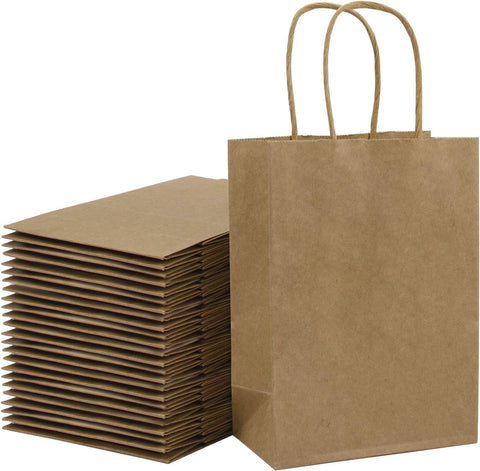 [CTC111] Paper Carry Bags With Secure Sealing Tape - 9.65" x 4" x 12" (100/150/200/250 Pack)