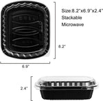 [CTC-SRIB08] 1 Compartment Rectangular Meal Prep Container with Lid - 21oz (100/150/200 Pack)