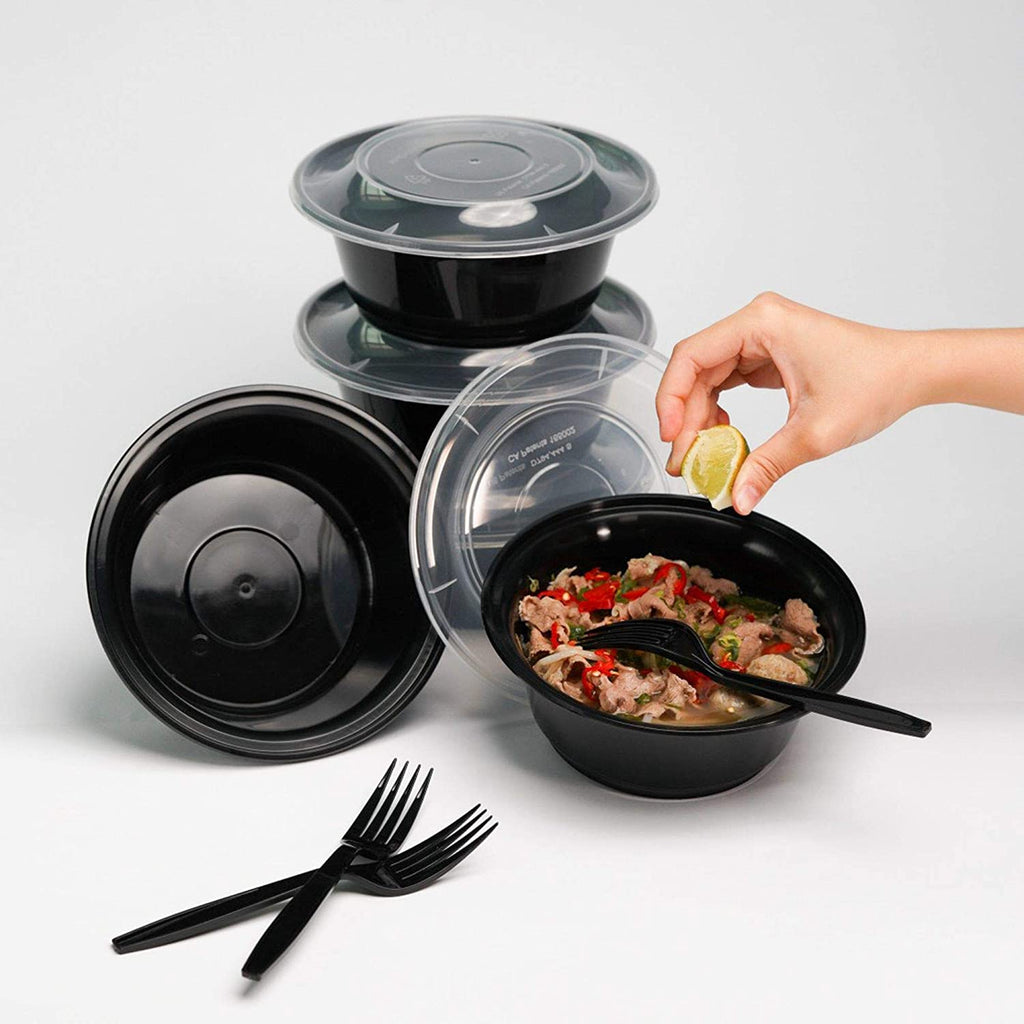 CTC-007] Round Meal Prep Bowl Conainter with Lids - 21oz (50/100/150 – CTC  Packaging