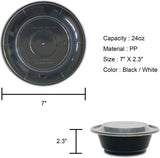 [CTC-009] Round Meal Prep Bowl Conainter with Lids - 24oz (50/100/150 Pack)