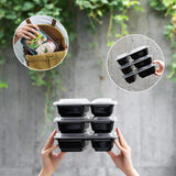[CTC-8228] 2 Compartment Meal Prep Lunch Box With Lids - 30oz (50/100/150 Pack)