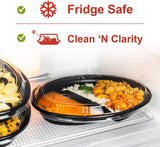 [SPIB127B3] 2 Compartment Meal Oval Shape Prep Container with Lid - 21oz (100/150/200 Pack)