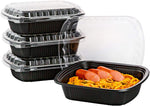 [CTC-SRIB08] 1 Compartment Rectangular Meal Prep Container with Lid - 28oz (100/150/200 Pack)