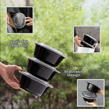[CTC-009] Round Meal Prep Bowl Conainter with Lids - 24oz (50/100/150 Pack)