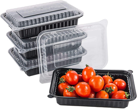 [CTC-8316] 1 Compartment Rectangular Meal Prep Container with Lids- 16oz (50/100/150 Pack)