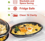 [CTC-SPI127B2] 1 Compartment Oval Shape Meal Prep Container with Lid - 21oz (100/150/200 Pack)