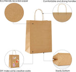 [CTC116] Paper Carry Bags With Secure Sealing Tape - 12" x 7" x 14" (100/150/200/250 Pack)