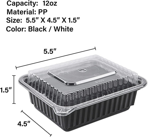 CTC-8300] 1 Compartment Rectangular Meal Prep Container with Lids- 12 – CTC  Packaging