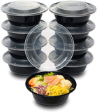 [CTC-009] Round Meal Prep Bowl Conainter with Lids - 24oz (50/100/150 Pack)