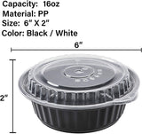 [CTC-8311] Round Meal Prep Bowl Container with Lids - 16oz (50/100/150 Pack)