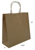 [CTC111] Paper Carry Bags With Secure Sealing Tape - 9.65" x 4" x 12" (100/150/200/250 Pack)