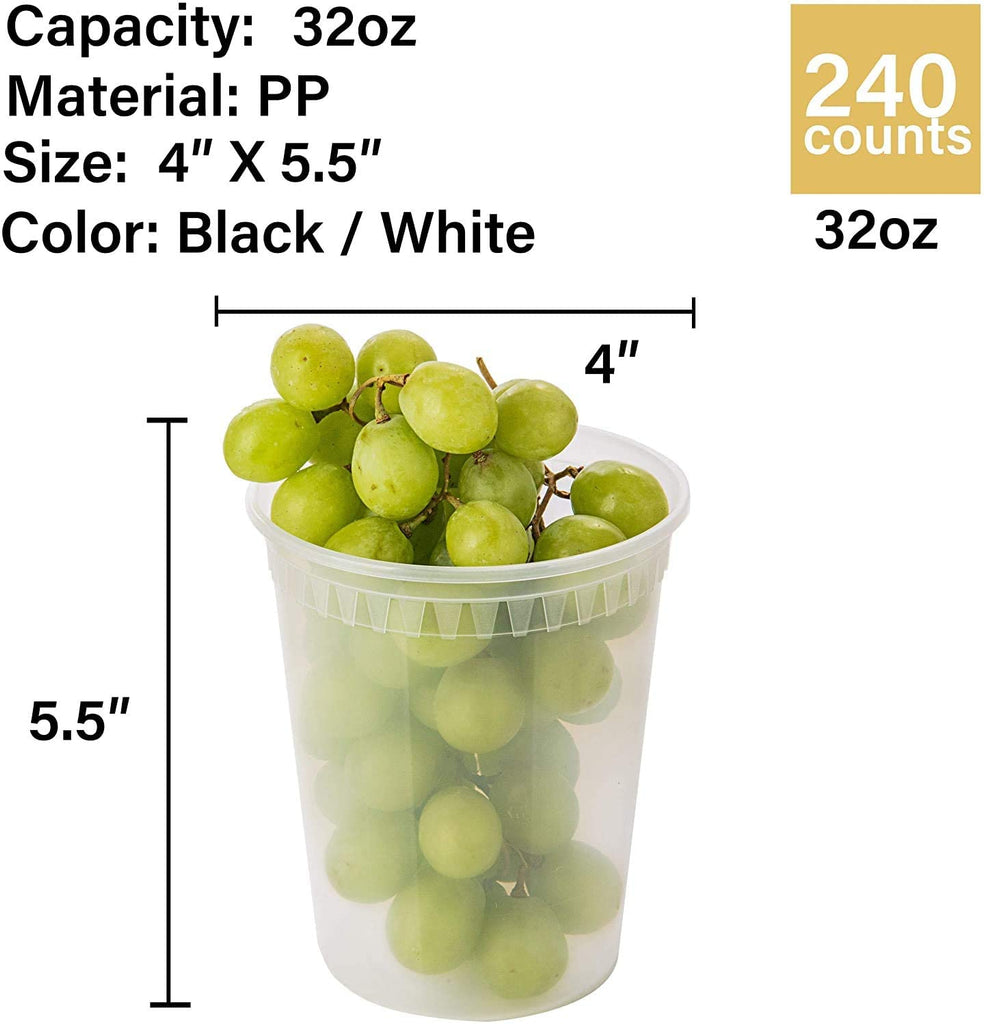 Heavy-Duty Deli Containers - 32 oz