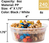 Deli Containers with Lids -240 Counts. 8oz