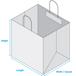 [CTC113] Paper Carry Bags With Secure Sealing Tape - 10" x 7" x 12" (100/150/200/250 Pack)