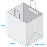 [CTC113] Paper Carry Bags With Secure Sealing Tape - 10" x 7" x 12" (100/150/200/250 Pack)