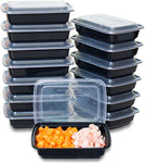 [CTC-088] 1 Compartment Rectangular Meal Prep Container with Lids - 32oz (50/100/150 Pack)
