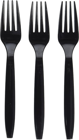 Black Plastic Fork (1000 Counts)