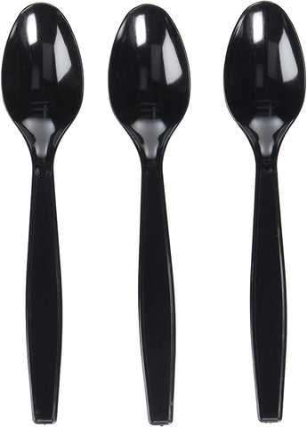 Black Plastic Spoons (1000 Counts)